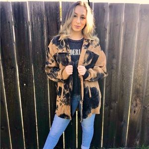 Oversized Tie Dye Corduroy Jacket